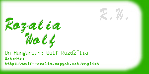 rozalia wolf business card